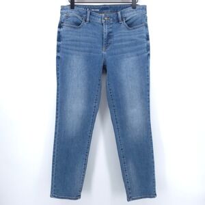 Talbots Womens Jeans Flawless Slim Ankle 8 Blue Stretch Denim